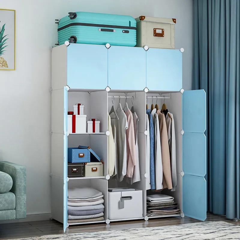 

Open Organizer Wardrobe Storage Bedroom Clothes Partitions Plastic Cabinet Display Wardrobe Modern Muebles Trendy Furniture