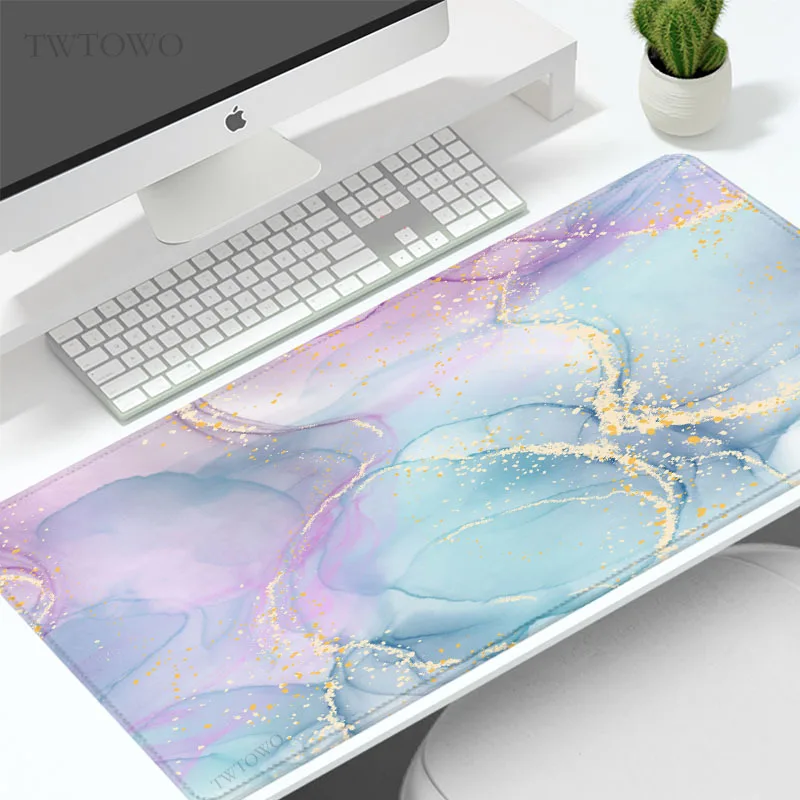 

Mouse Pad Gamer Fashion Marble Aesthetics XL HD Custom Large Home Mousepad XXL MousePads Non-Slip Carpet Desktop Mouse Pad