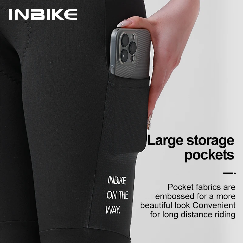 INBIKE Cycling Bib Pants Women\'s Winter Warm Fleece Mountain Bike Cycling Pants Professional Team Gel Padded Mountain Bike Pants