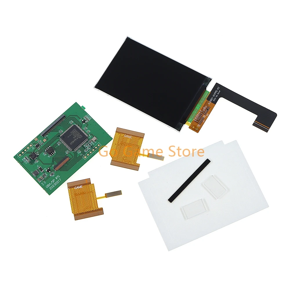 6sets For GBA V2.0 IPS LCD Screen High Brightness Original Size Screen Cut-free Shell For Gameboy Advance Console