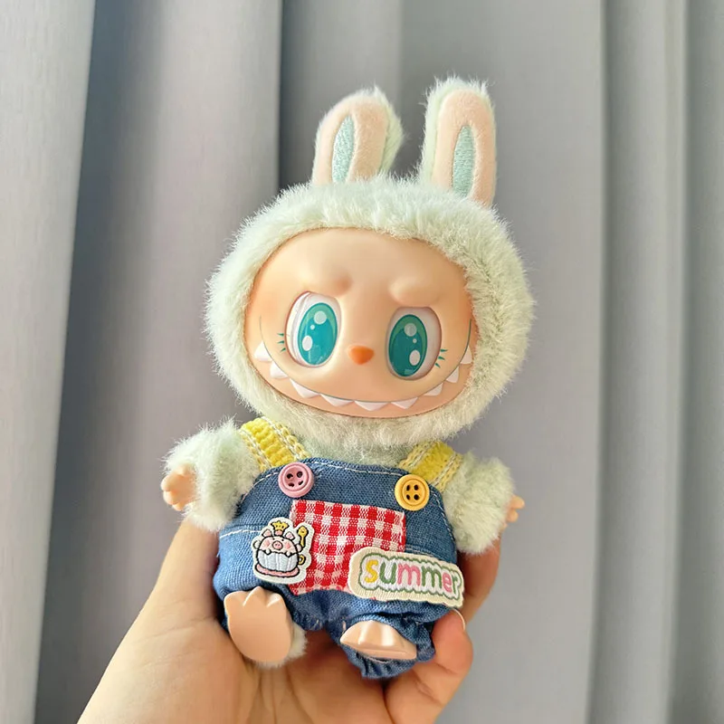 17cm Mini Plüsch Puppen Kleidung Outfit Accessoires für Korea Kpop Exo Labubu Ii Idol Puppen Overalls Kleid Kleidung Geschenk