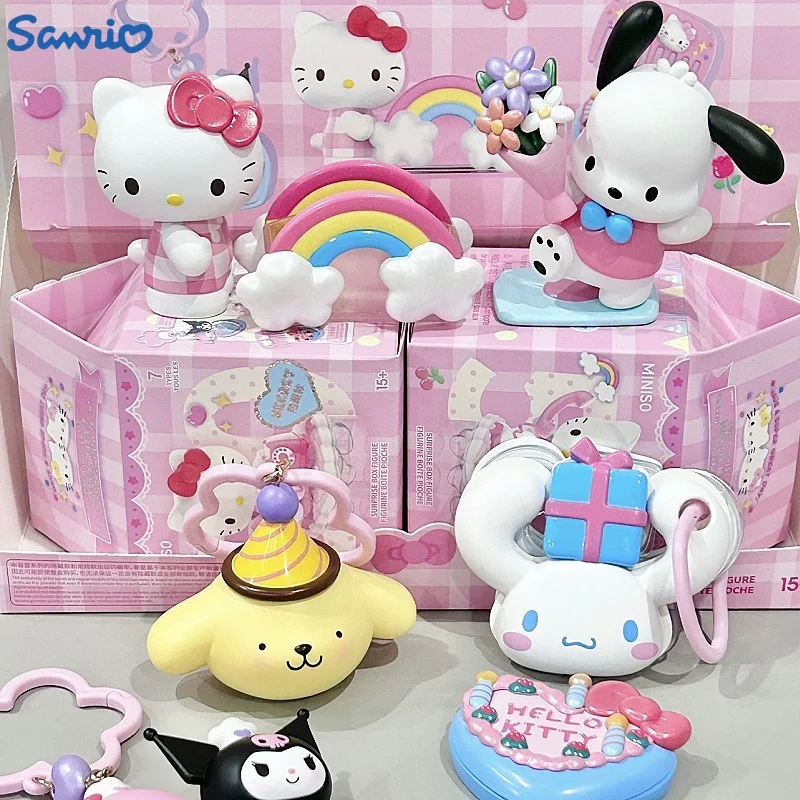 Sanrio Hello Kitty 's 50th Anniversary Series Schedule Is Full Of Happy Series Anime Figure Model Collectible Kawaii Figurine