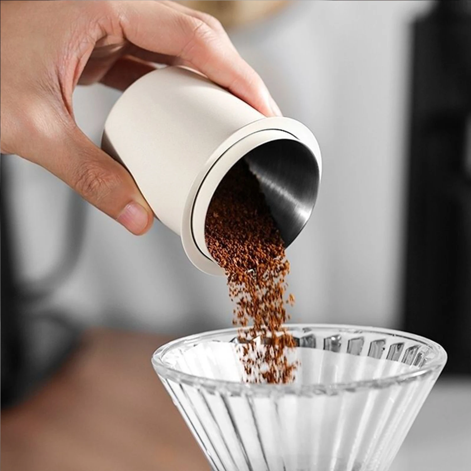 OANKR 58mm Dosing Cup, Espresso Coffee Dosing Cup Compatible with 58mm Portafilter, Stainless Steel Espresso Machine Accessories