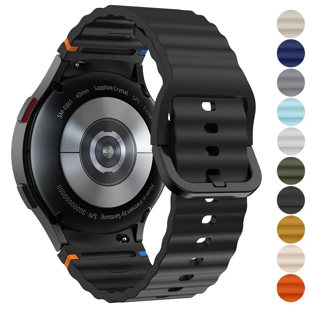 

Pop Original Silicone Band For Samsung Galaxy Watch 7 6 4 44mm 40mm 5Pro 45mm 6Classic 43mm 47mm Bracelet Galaxy Watch 7 FE Stra