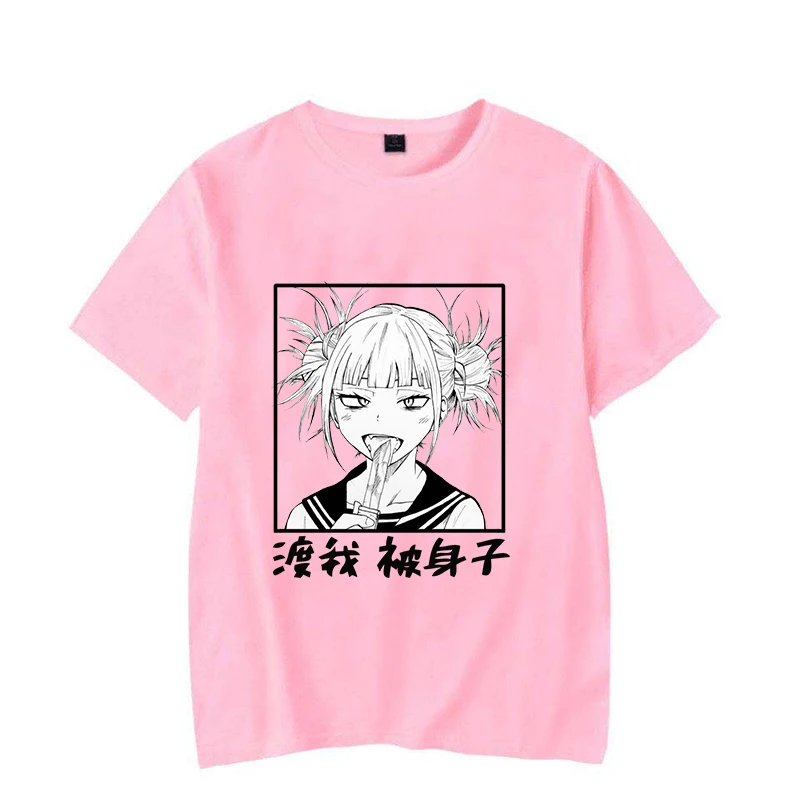 New Fashion Himiko Toga Printed T-shirts Women Y2k Summer Casual Short Sleeve T-shirts Round Neck Tops Anime Shirt