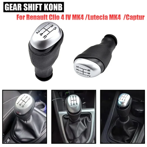 Imagen 2 del producto Perilla de palanca de cambios Manual de 5 velocidades para Renault Clio 4 IV MK4 Captur 328654134R 328651259R 328657531R 328655866R