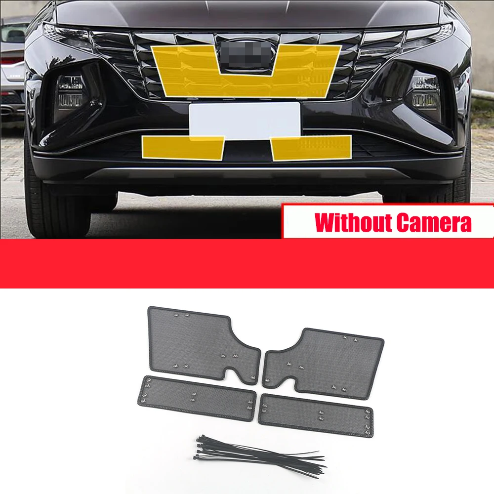 Stainless steel Car Front bumper Screening Grille Insect proof net Covers Trim Car Styling For Hyundai Tucson NX4 2021 2022