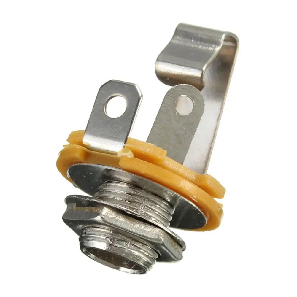 10Pcs 6.35mm / 6.5mm 3 Pole Stereo Plug Jack Audio Female Connector Solder Welding Type Panel Socket Mono TS Panel Chassis Mount