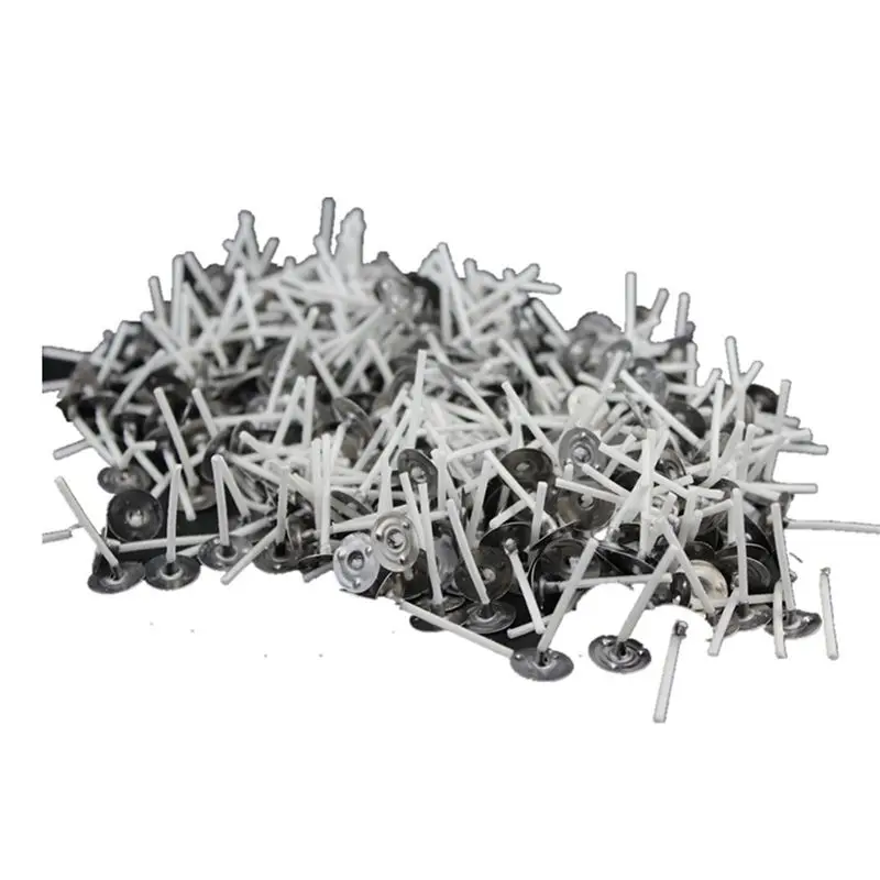 ABLQ 4000Pcs/Lot Candle Wicks 1 Inch Low Smoke Candle Wick With Metal Tabs Tea Light Wicks For Candle Making