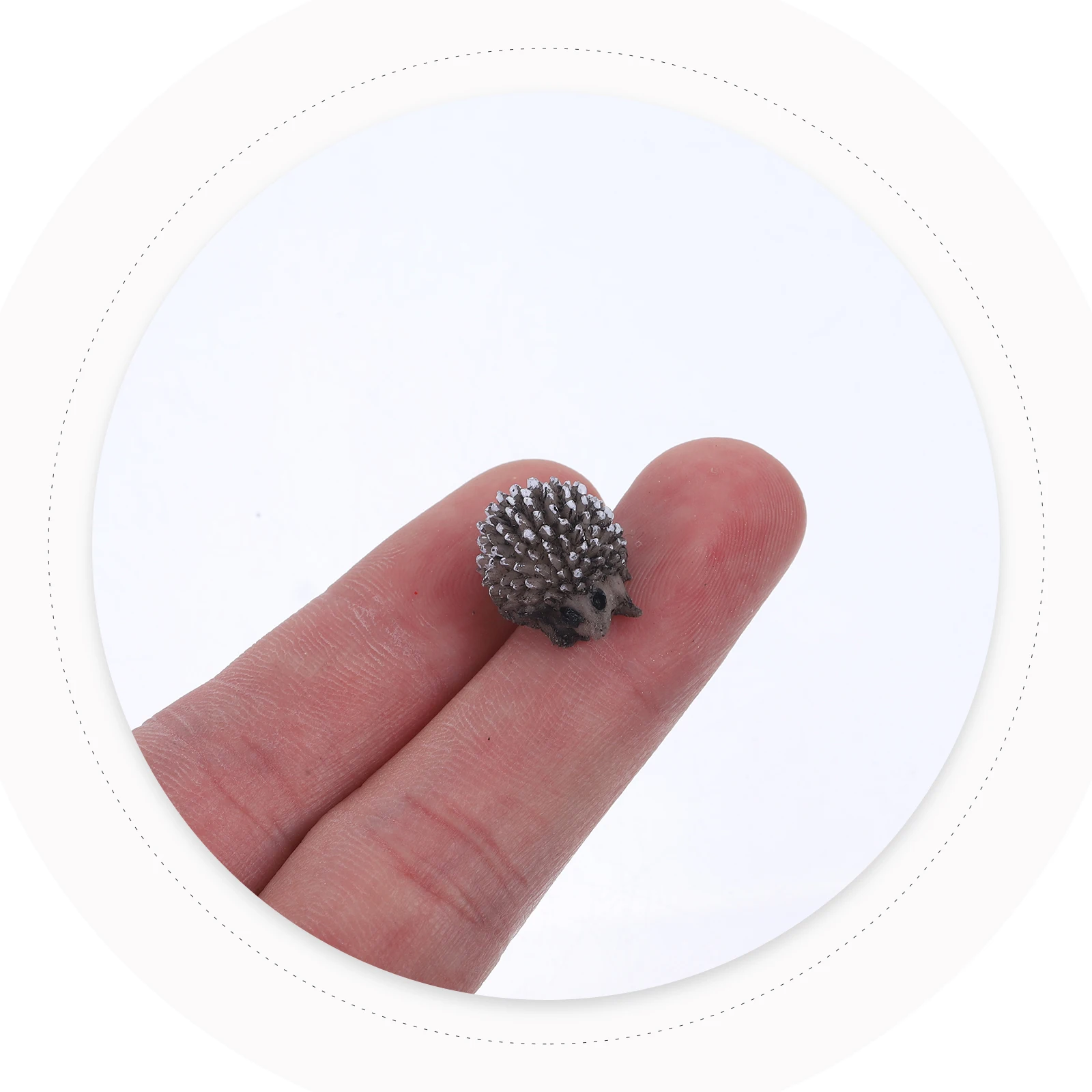 

10pcs Hedgehog Figurines Resin 15x10mm Gardening Props Decorative Micro Landscape Ornament Ornaments Micro Landscape