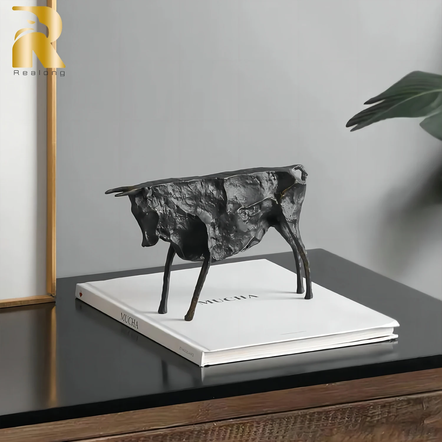 Abstract Bronze Bull Statue Bronze Replica Art Crafts by Picasso Famous Bronze Bull Sculpture For Home Decor Collection Gifts