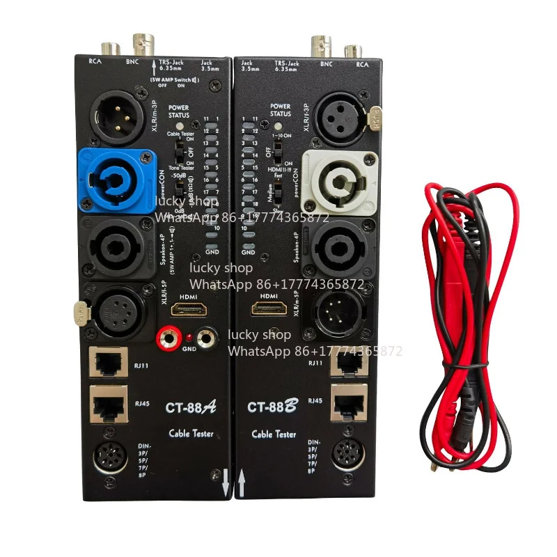 Separate Multifunctional Audio Line Tester 16-in-1 Digital Display CT-88 Automatic Line Tester