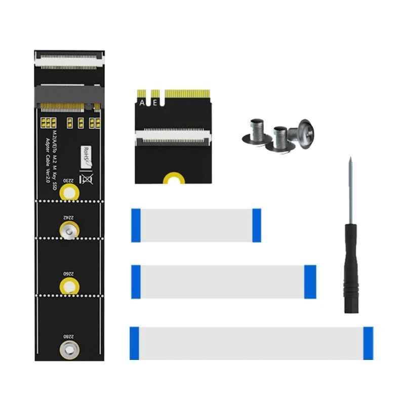 M.2 Key M to Key A+E Extension Cable 64Gbps Fast Speed For Key A/E Devices Featuring Industrial Construction