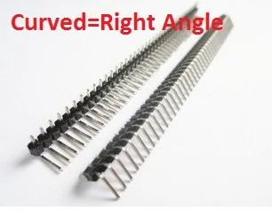 5PCS 1*40 Pin Male Pin Header Strip 2x40 3*40PIN 2.54mm 1.27mm 2.0mm Double Row 17MM 20MM 25MM Plating Round Right Angle