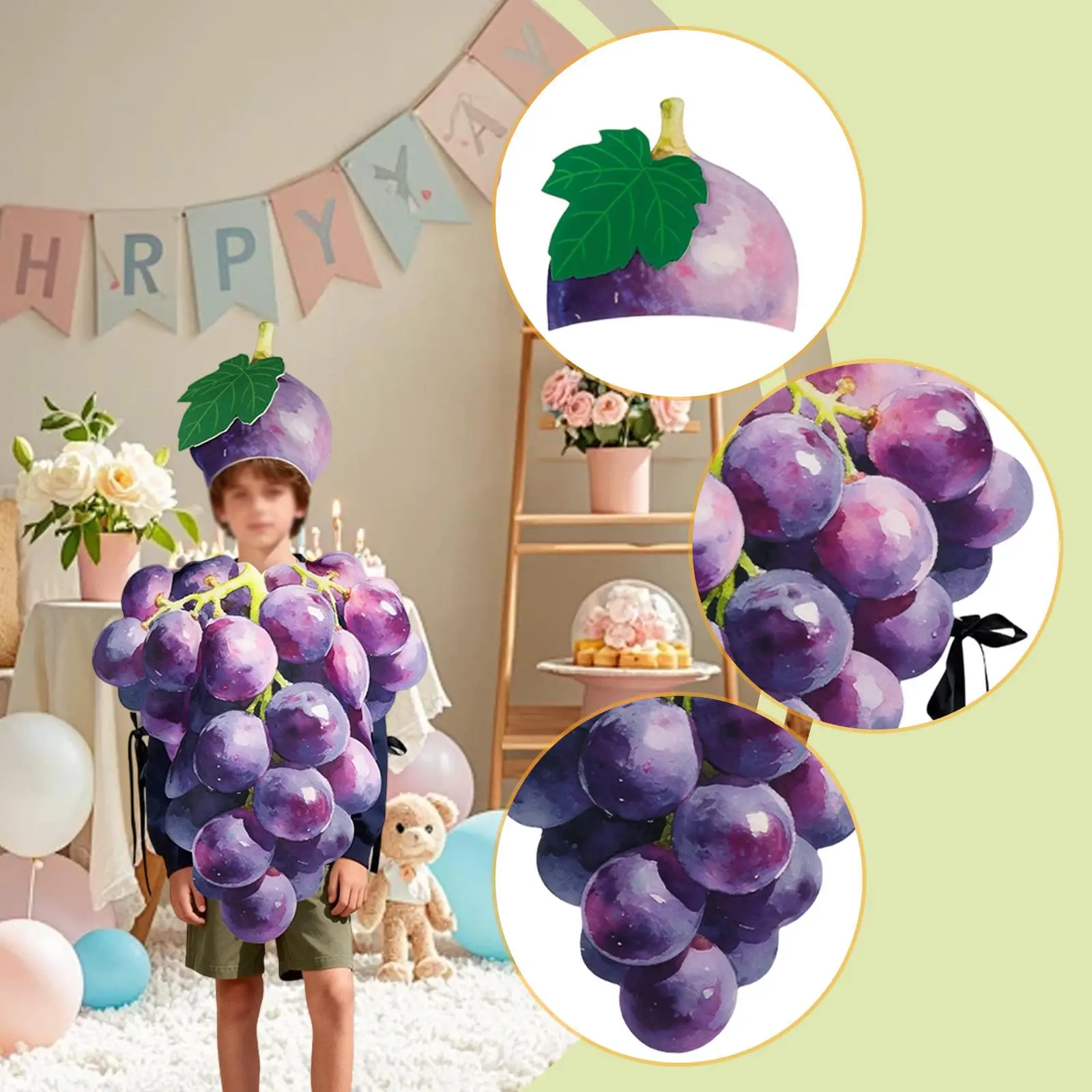 Halloween Grape Costume Cosplay Clothes for Party Festival Masquerade view 6