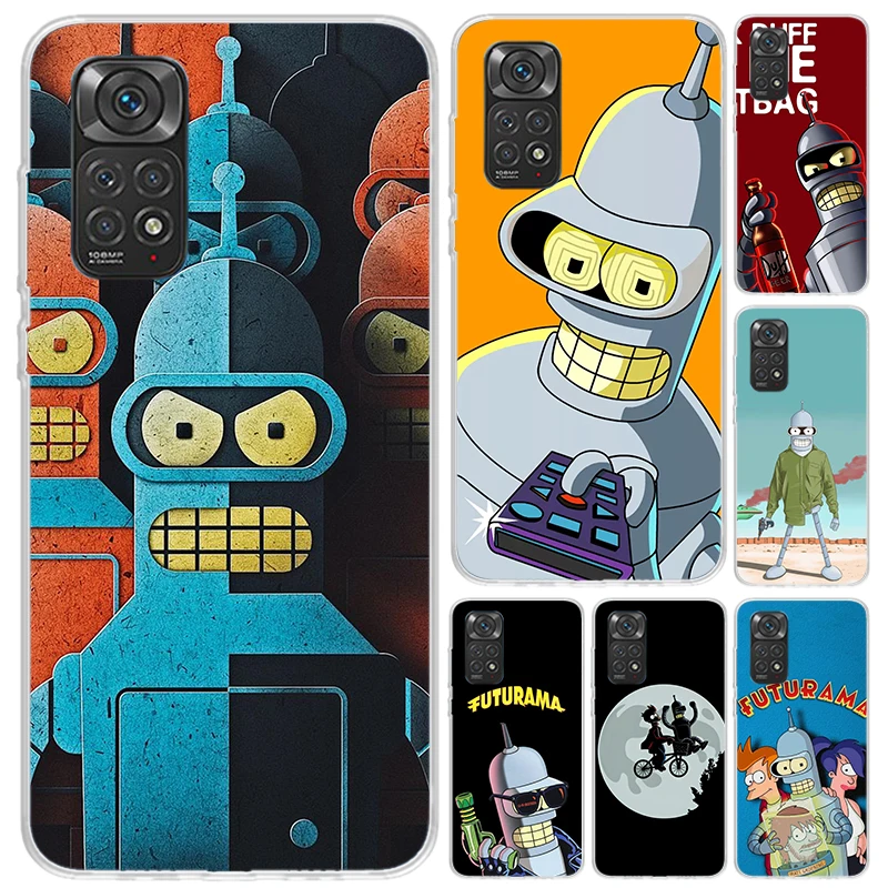 Cartoon F-Futuramas Phone Case for Xiaomi Redmi Note 14 13 12S 12 11S 11 Pro Plus 11T 11E 10S 9 9S Soft Funda Print Shell Note 1