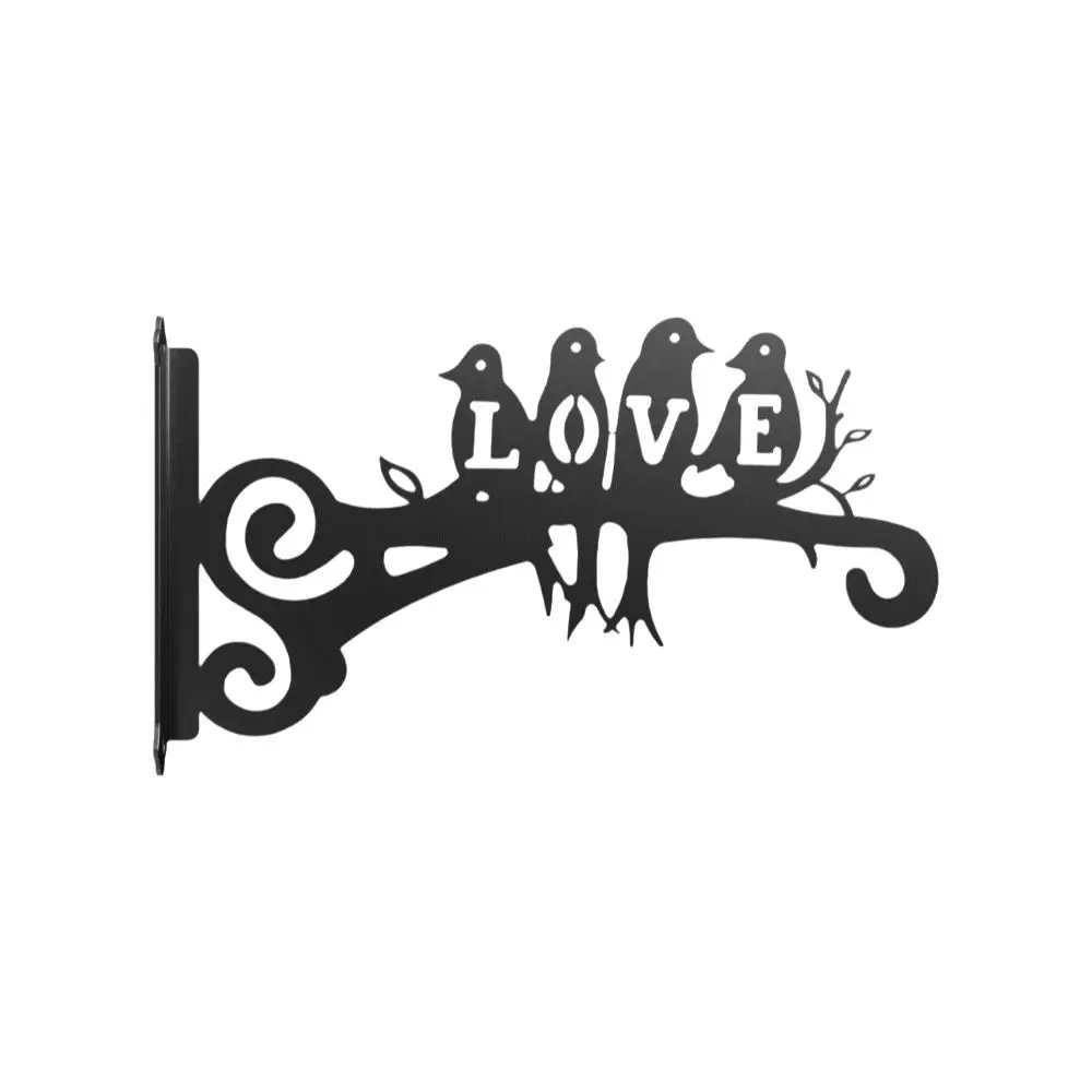 New Wall Mounted Plant Hanger Rust Resistant Iron Hanging Plant Hook Bird Leaf Flower Pot Hook Garden Decor