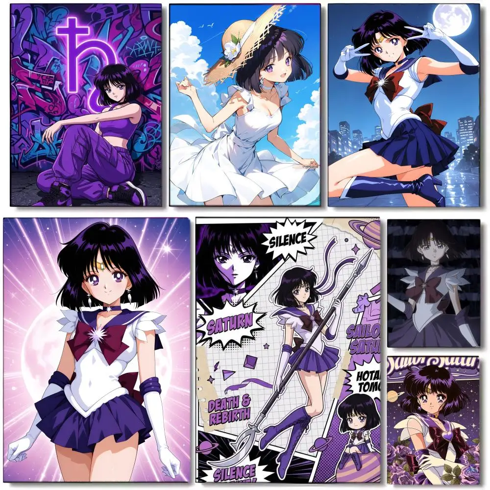 ANIME Art Tomoe Hotaru Poster, Wandkunstdruck, geeignet für Wohnzimmer, Schlafzimmer, Bar, Salon, Heimdekoration, Geschenk