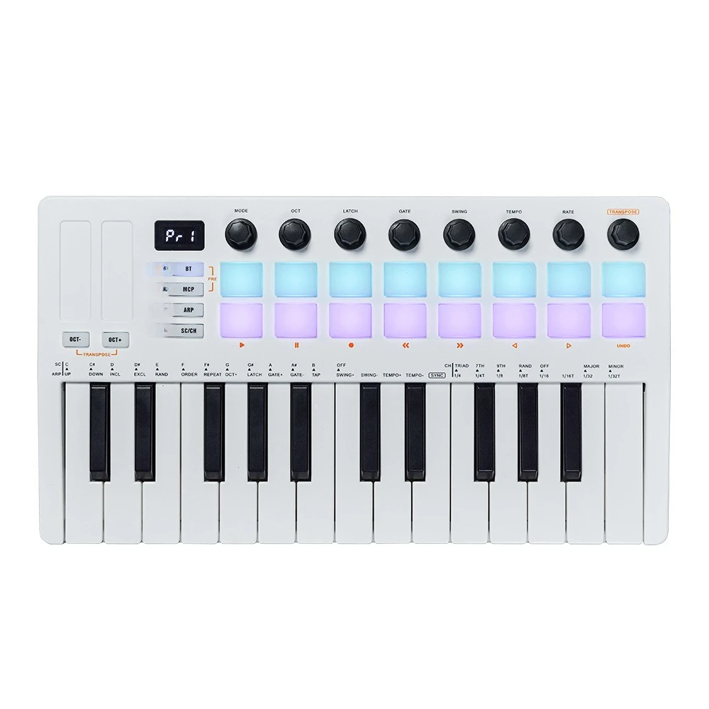 

MIDI Keyboard Controller Compact MIDI Keyboard 25-Key Creative Arranger Keyboard