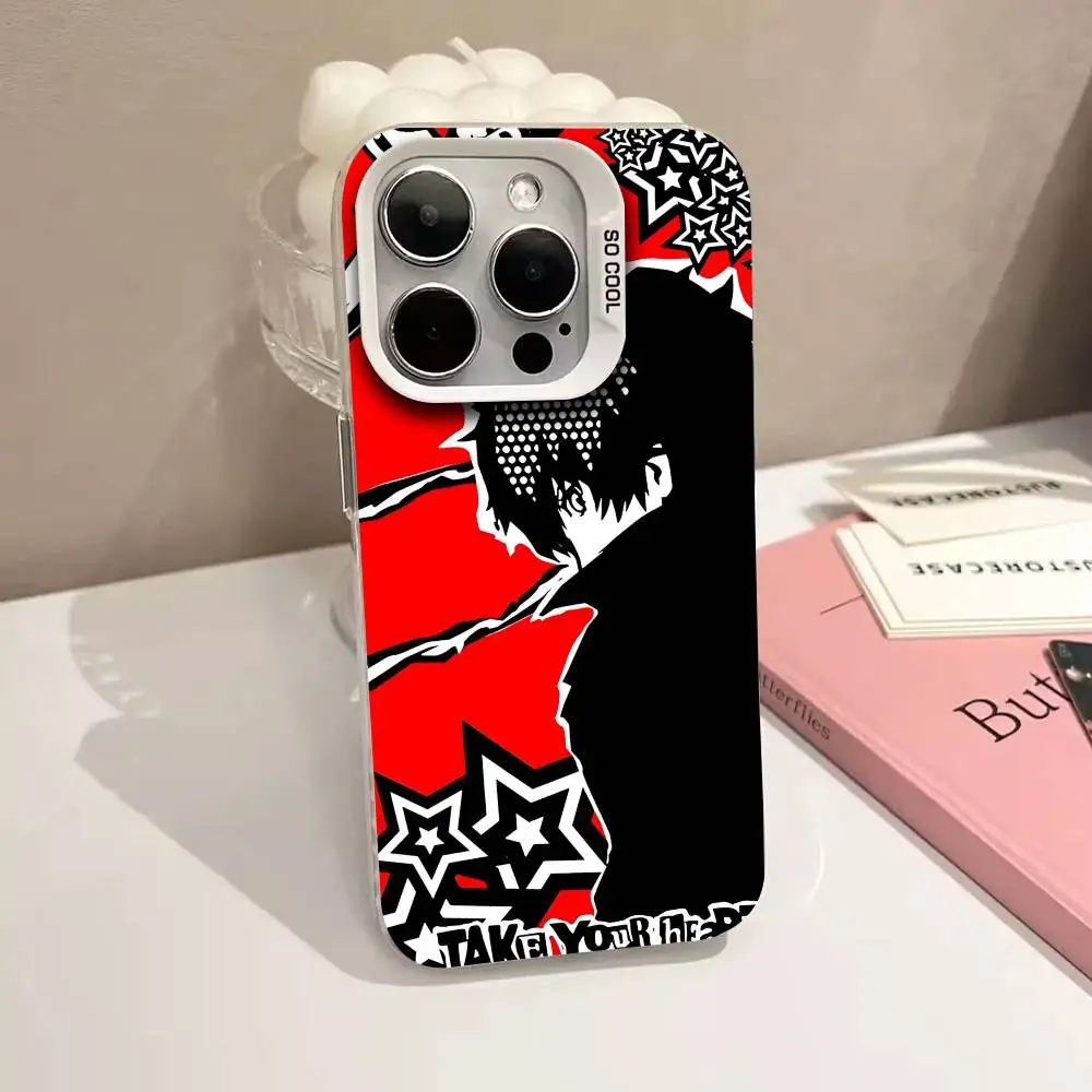 Game P-Persona 5 Matte Bumper Cover For iPhone 17 16 11 12 13 14 15 Pro ProMax Plus Mini Case