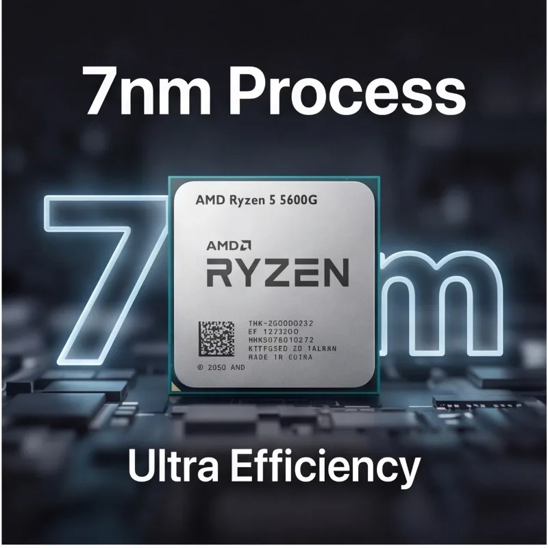 AMD Ryzen 5 5600G R5 5600G CPU 3.9GHz 6‑Core 12‑Thread 65W CPU L3 16M 100‑000000252 Socket AM4 Desktop Processor