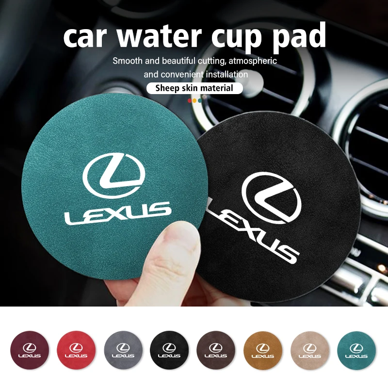 2pcs Car Drink Bottle Cup Holder Anti Slip Coasters Accessories For Lexus GX470 LS400 LX470 LX570 RC350 UX250h ES350 RX450h