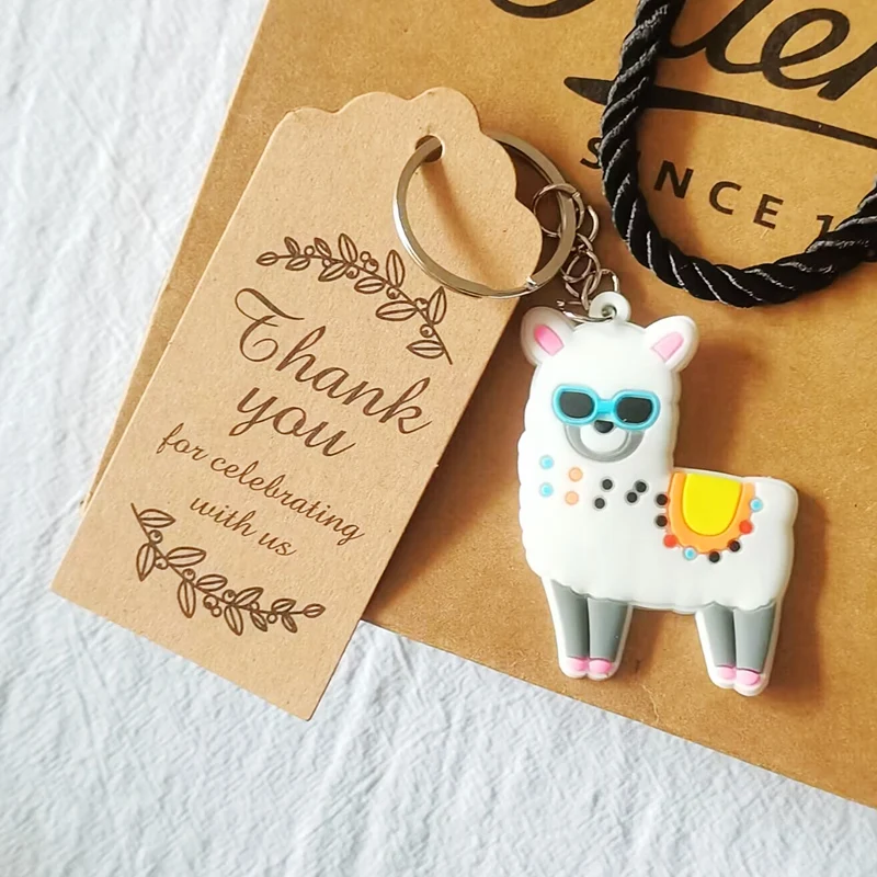 36 PCS Creative Alpaca Keychains Cute Cartoon Animal Novelty Key Ring For Alpaca Themed Party Decoration Birthday Party Favor Ac