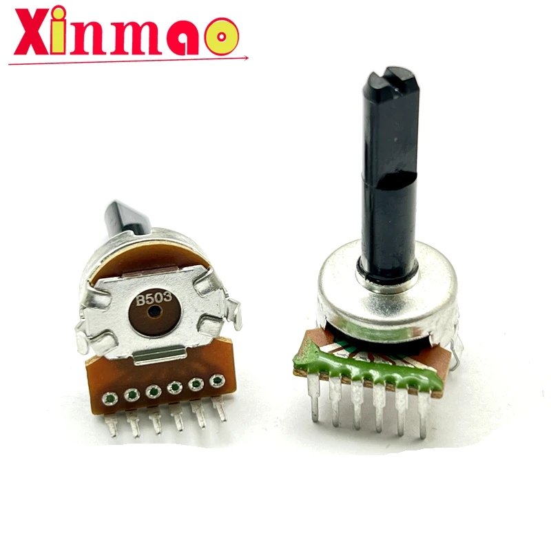 

161 type vertical dual potentiometer B50K B10K handle length 25MMF 6-pin