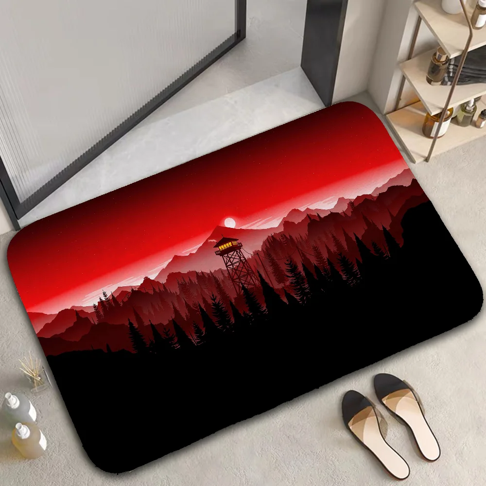 Deep Forest Firewatch Bath Mats House Entrance Mat Kitchen Foot Mat Bathroom Rug Rugs Carpet for Kitchen Door Floor Prayer Home