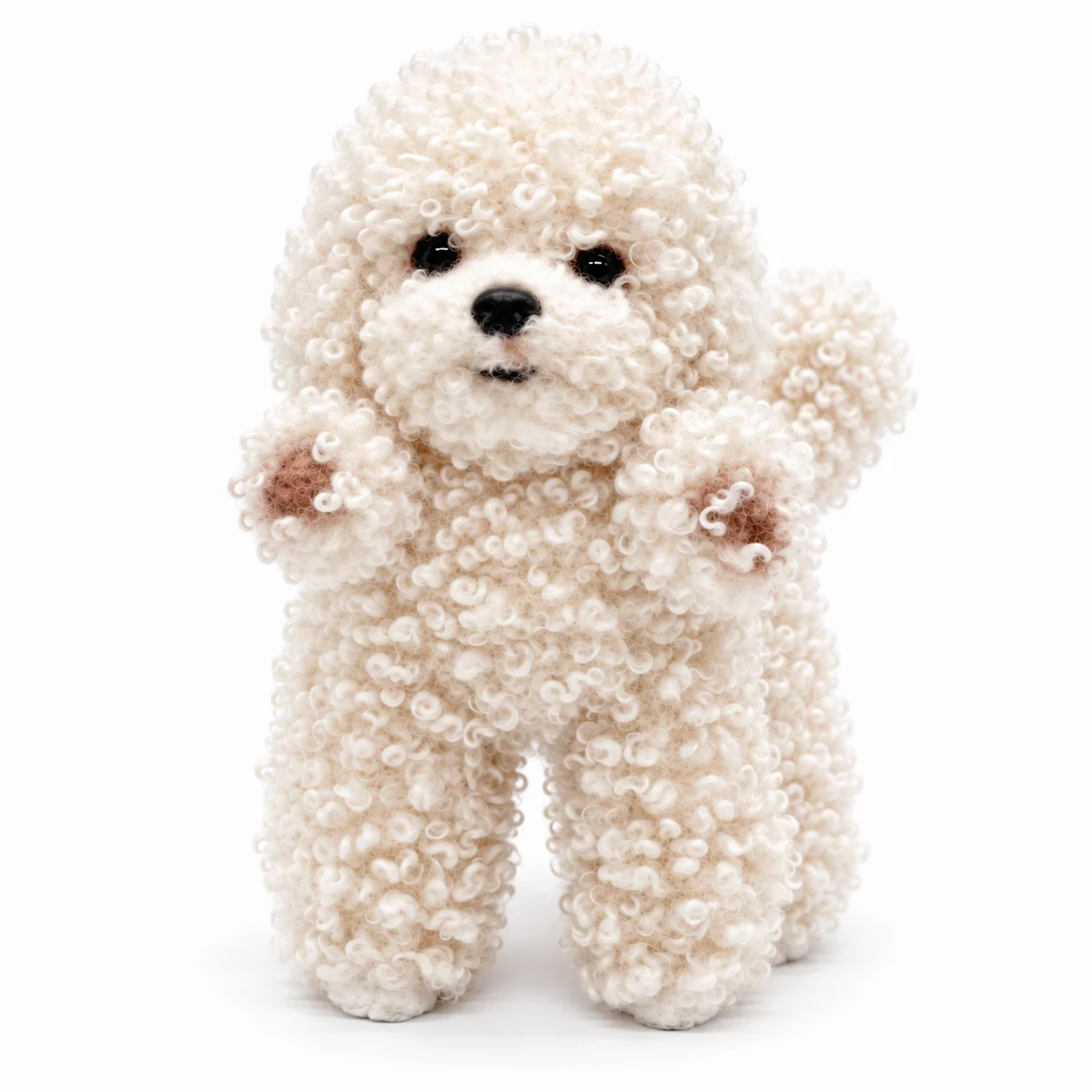 Realistic White Poodle Plush Dog Stuffed Toy Cute Animal Doll Ideal Gift for Kids