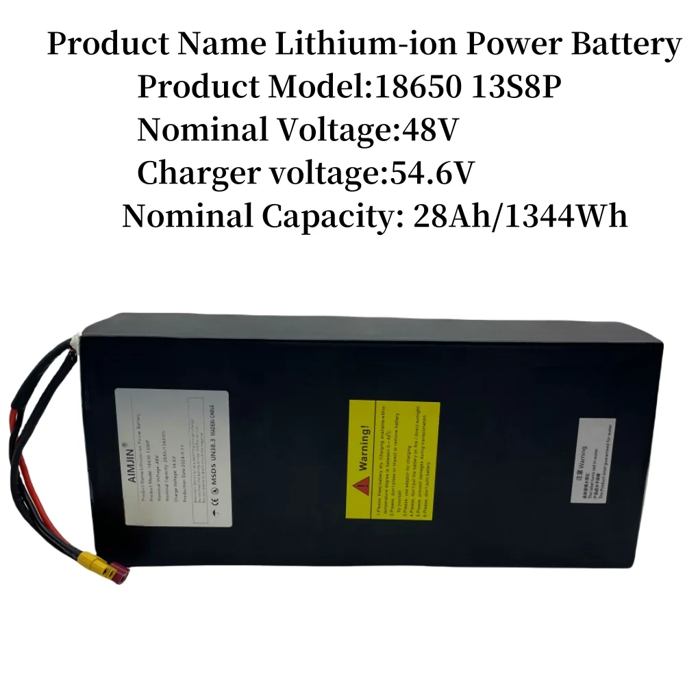 100% New 13S8P 48V 28000mAh  Lithium Ion Battery Pack for Kugoo M5/M5Pro/MaxSpeed Folding Electric Scooter Battery Built in BMS