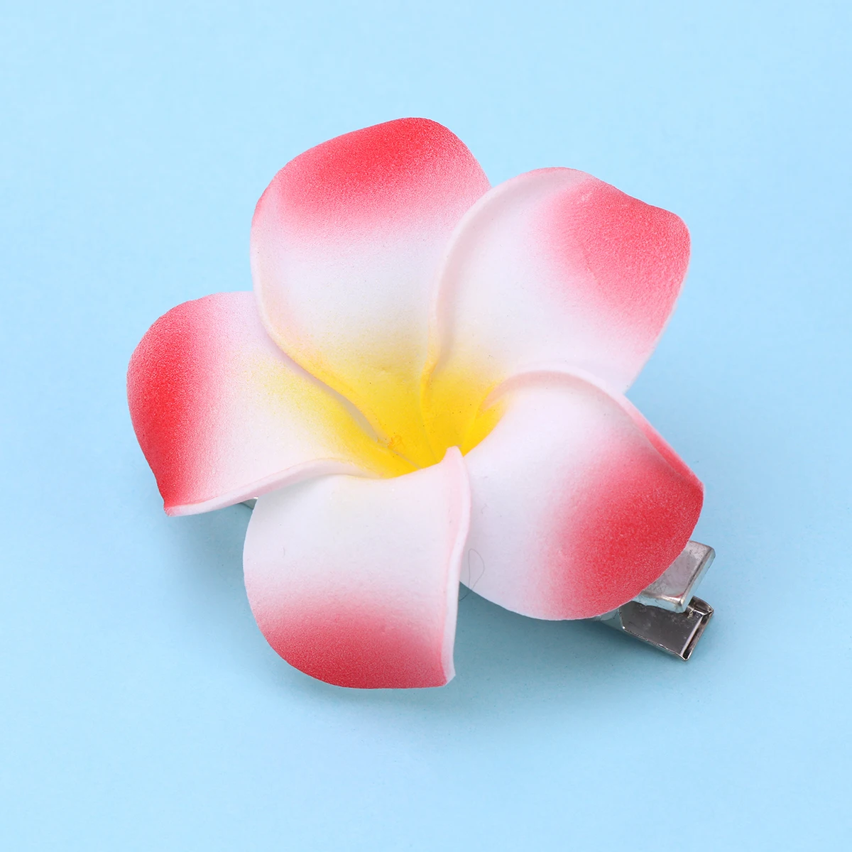 

24pcs Hawaiian Pe Frangipani Flower Hair Clip Mixed Colors Eco-Friendly Durable Artificial Flowers For Beach Wedding Party Prom