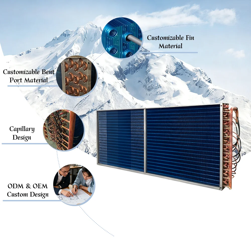 Технические характеристики Гидрофильная пленка Алюминиевая ребристая медная трубка Испаритель Холодильное оборудование Кондиционер