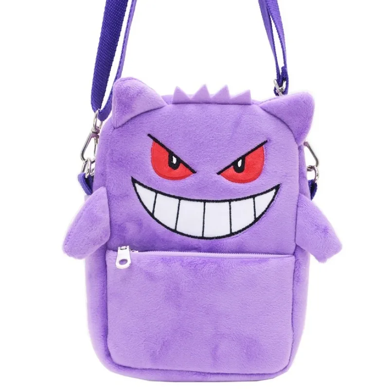

Pokemon Gengar Plush Crossbody Bag, Cute Anime Shoulder Bag with Phone Pocket, Soft Stuffed Purse for Fans Gift