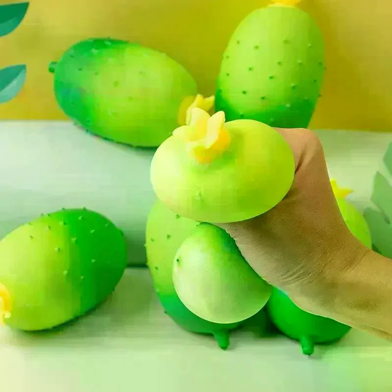 /GJ/1Pcs Cucumber Stress Squeeze Toys Green Vegetable Fidget Toy Slow Rebound Anxiety Relief Decompression Toys Stress Ball