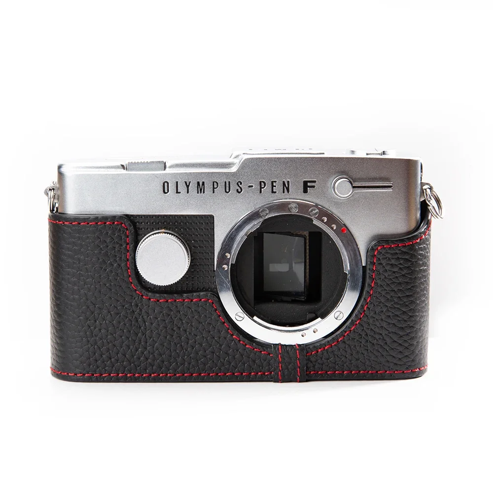 Genuine Leather Half Case For OLYMPUS PEN-FT OM-1/1N OM-2/2N OM-4