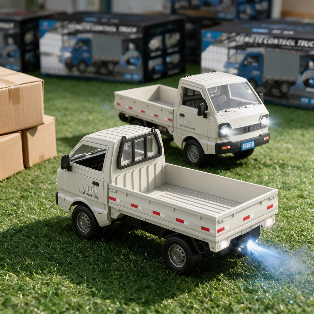 1:16 RC Car KF21 2.4GHz Remote Control Drift Climbing Truck with Spray and LED Light 4WD Electric Children Toy Boy Christma Gift