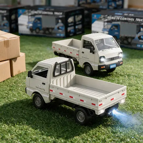 1:16 RC Car KF21 2.4GHz Remote Control Drift Climbing Truck with Spray and LED Light 4WD Electric Children Toy Boy Christma Gift