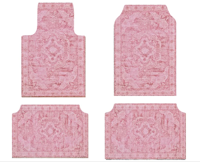 NONE Set Bodenmatten im böhmischen Stil, Universalgröße, Auto-Fußmatte, amerikanische Retro-Teppiche für Schlafzimmer, Zuhause, rutschfester, weicher Teppich 7