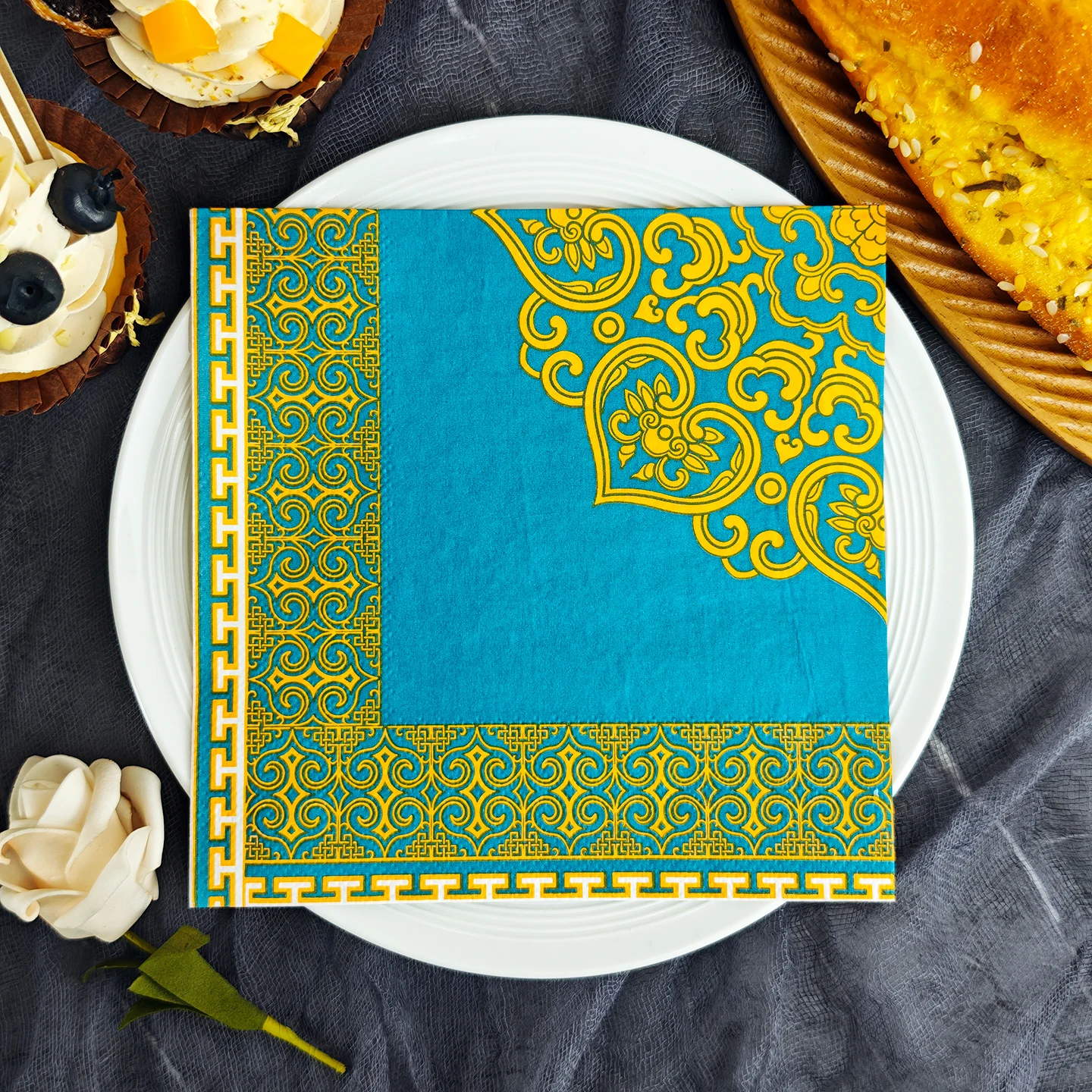 20/50pcs 33*33cm 2ply Eid al-Fitr Ramadan paper Napkins Suitable for Festive Activities,designed for dining,lively gatherings