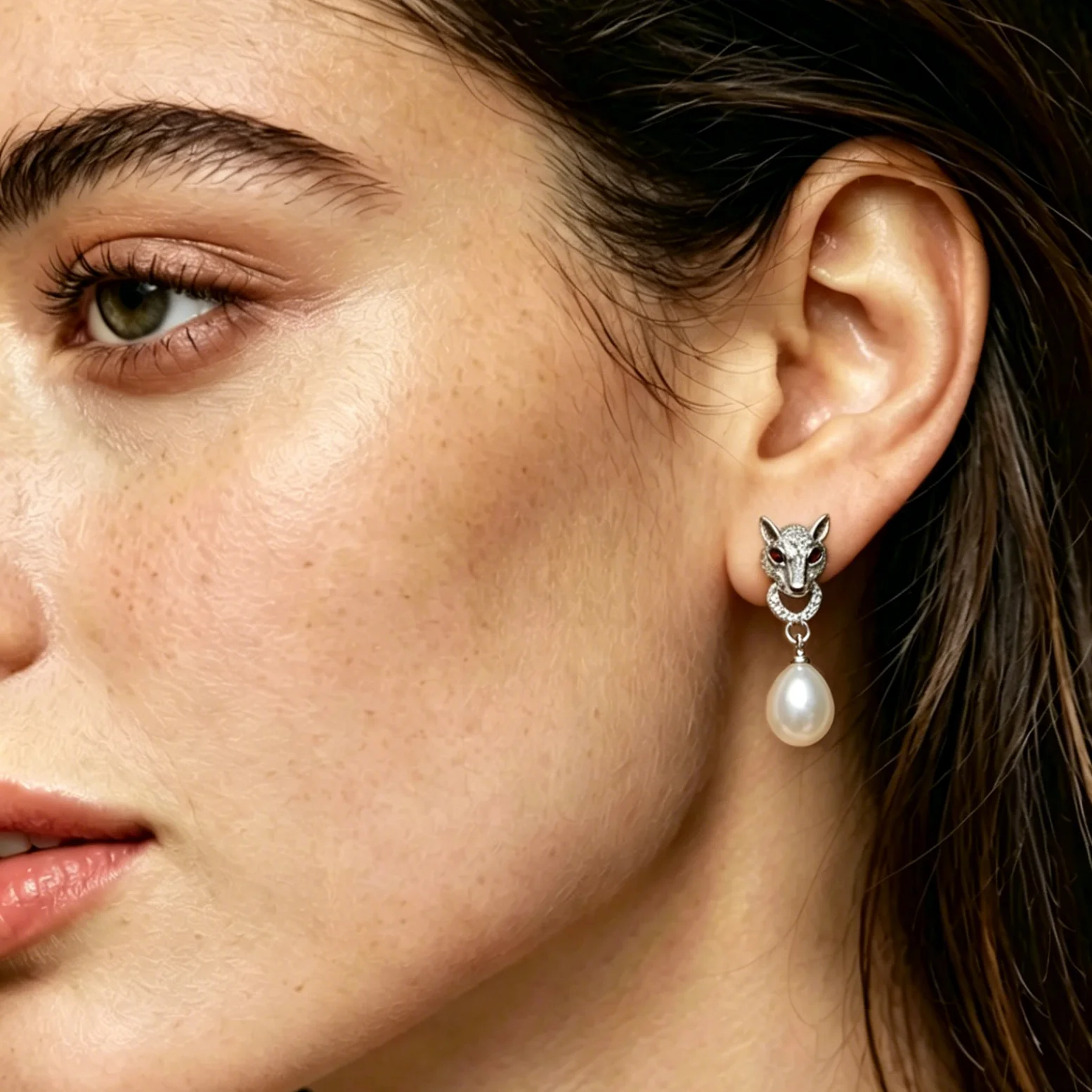Echte natürliche Süßwasserperlen-Ohrringe für Damen, hängend, 925er Sterlingsilber, Perlen-Tropfenohrring, Schmuck, Frau, Mutter, Geschenk, Weiß, Schwarz – Detail 1
