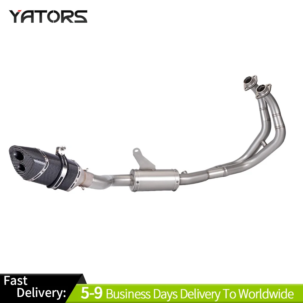 

For Yamaha YZF R7 MT-07 FZ07 Full Exhaust System Link Pipe 51mm Muffler Exhausts Pipes