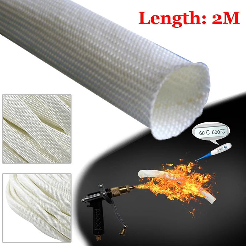 2M Exhaust Glass Fibre Hose Lagging Insulation For Webasto- Heater 22mm&24mm Exhaust Pipe Electrical Equipments Car Accessories