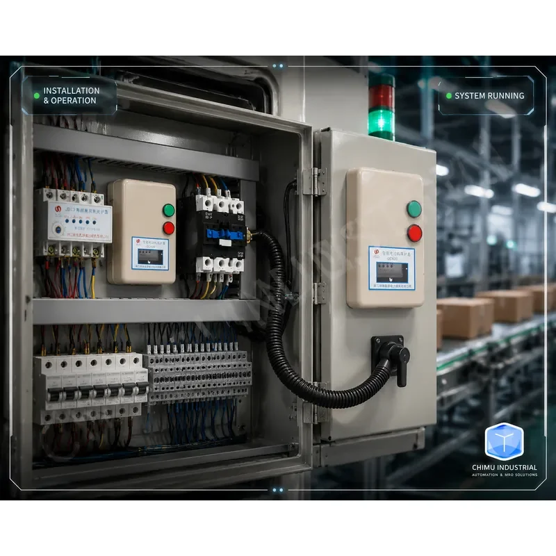 【CHIMU INDUSTRIAL】 for QCX2D-50F Motor Protector 11-15KW Phase Loss Overload Overvoltage Protection 380V