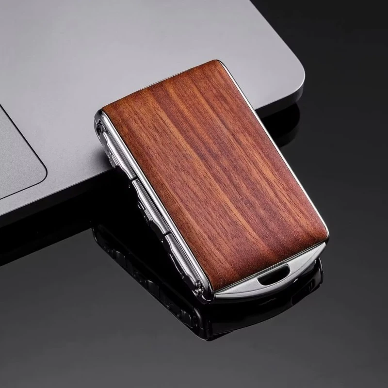 

Red Wood Remote Control Case Fob Shell Cover For Volvo S60 S90 XC40 XC60 XC90