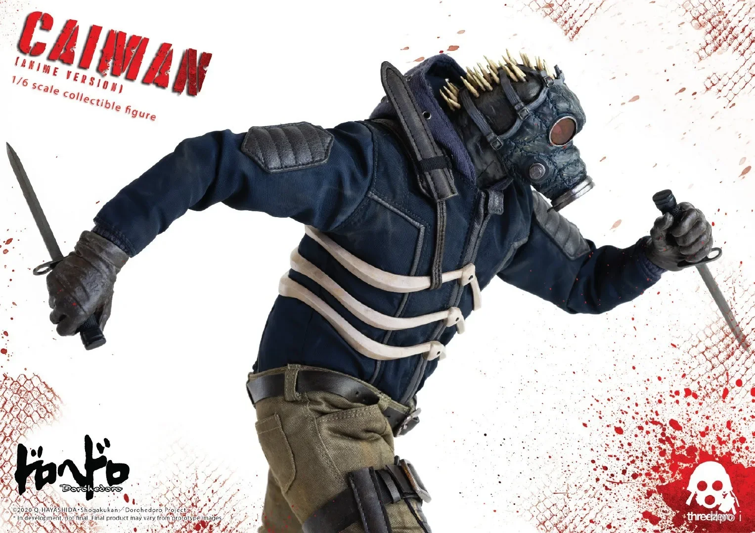 36cm original threezero 3z0140 cayman kaiman dorohedoro 1/6 pvc