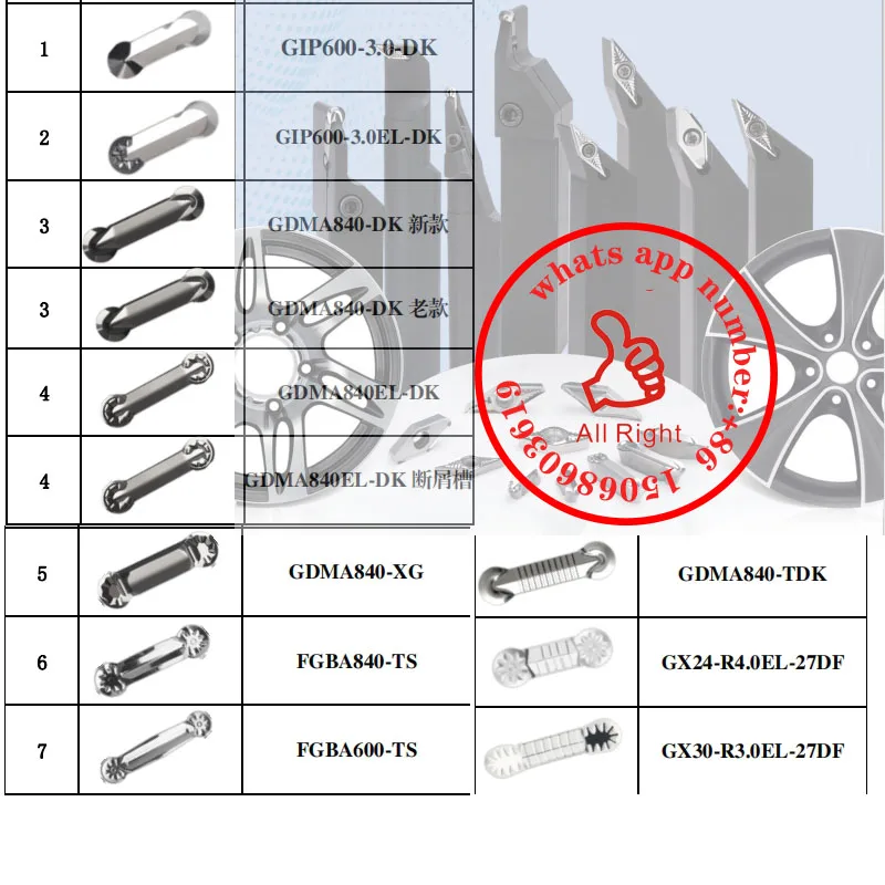 Aluminum cylindrical NC wheel blade alloy high light chip breaking VCGT160404 220530 GDMA840