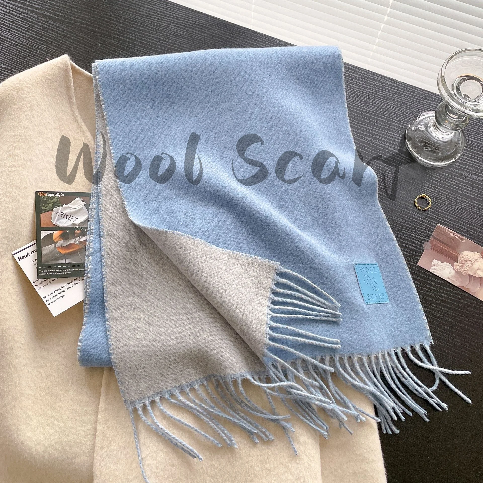 جديد الصوف الشتاء سميكة الدافئة وشاح المرأة شال كشمير ويلتف الباشمينا منديل Bufanda الإناث طويلة شرابة Echarpe 2025 #1