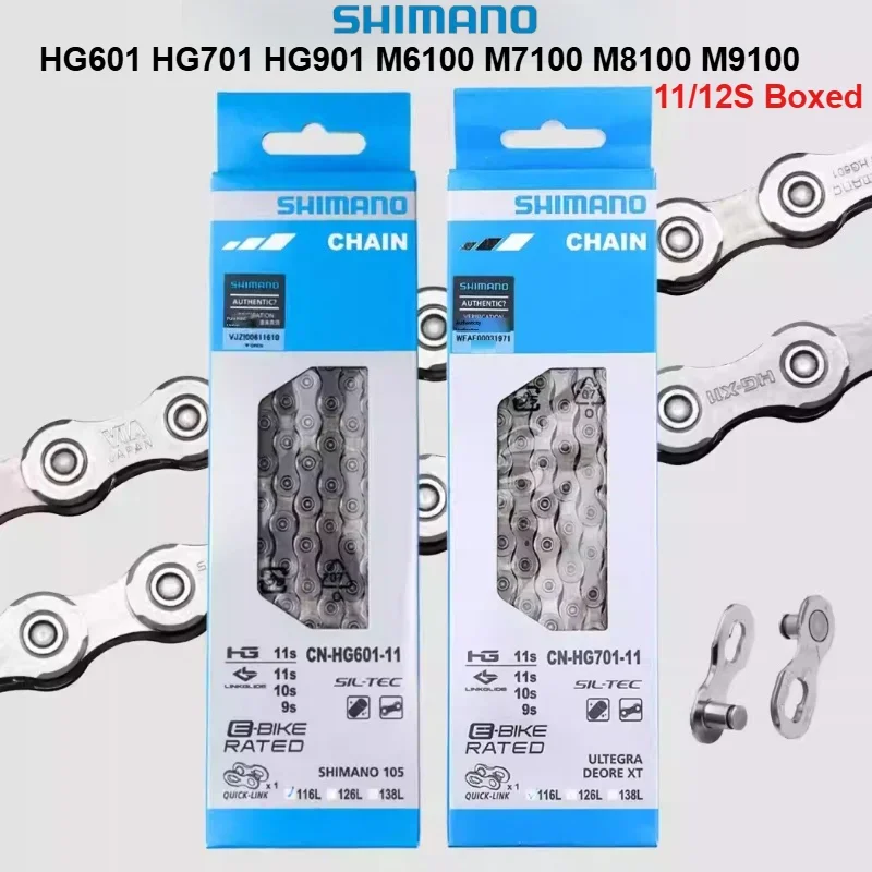 SHIMANO 105 UT XT Chain HG601 HG701 HG901 M6100 M7100 M8100 11/12