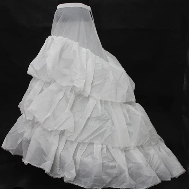 3 Hoop Elastic Waist Bridal Gown Drawstring Quinceanera Petticoat Underskirt Crinoline Wedding Dress